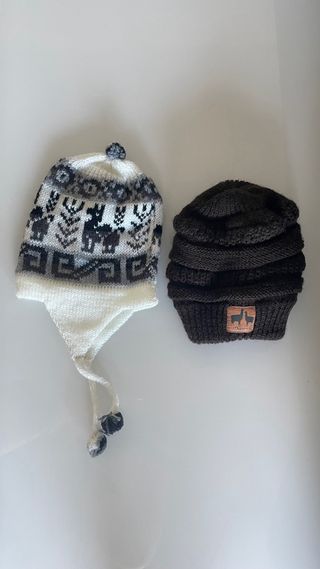 2 cappelli lavorati a maglia per bambini 6-12 mesi