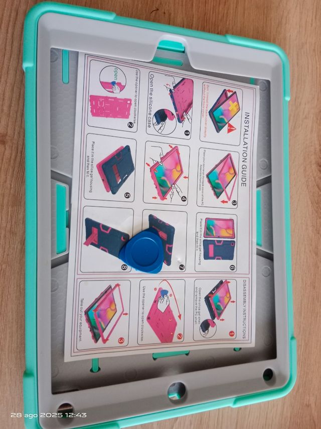 Capa protetora verde para iPad de 9,7"