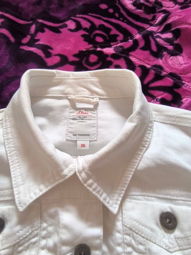 Chaqueta vaquera S.Oliver blanca talla S