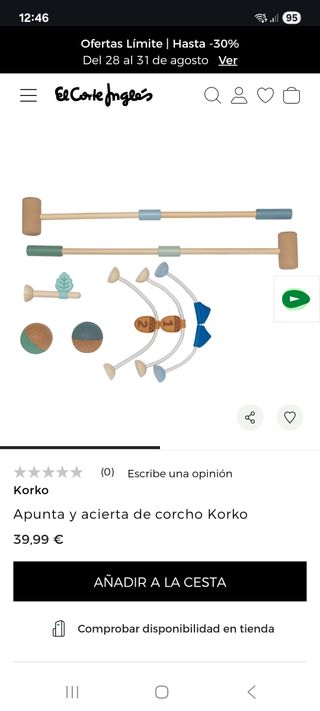 Croquet Korko Mini Mallets set NUEVO de corcho