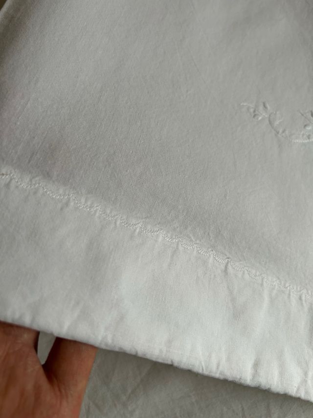 Splendida coppia di federe vintage 100% cotone 