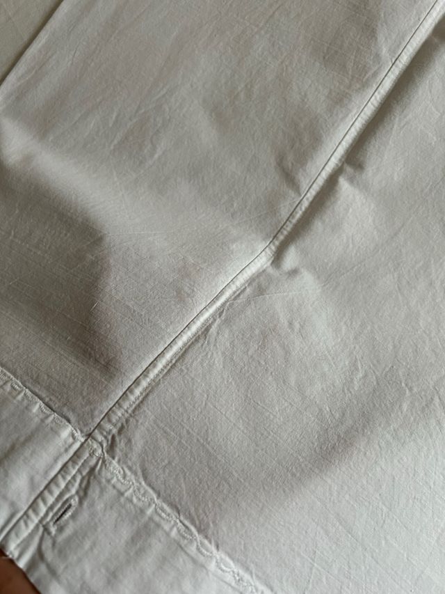 Splendida coppia di federe vintage 100% cotone 