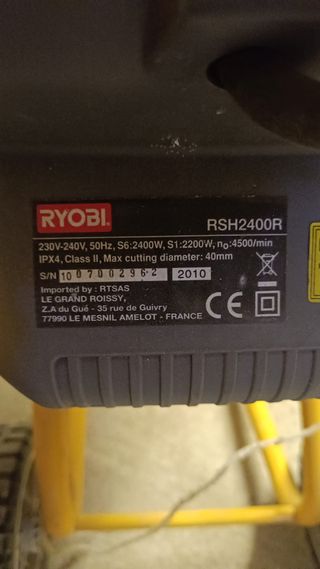 BioTrituradora RYOBI jardín