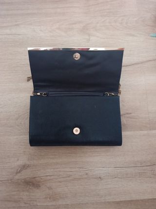 Bolso negro y dorado mujer
