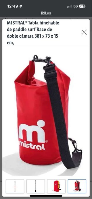 Tabla Paddle Surf Mistral Race hinchable