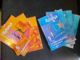 Libros Matemáticas y Lengua quinto de primaria 