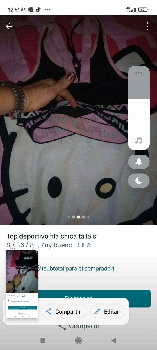 Top y pantalón Fila talla S