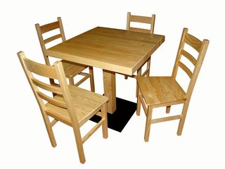 Banqueta alta con respaldo asiento madera