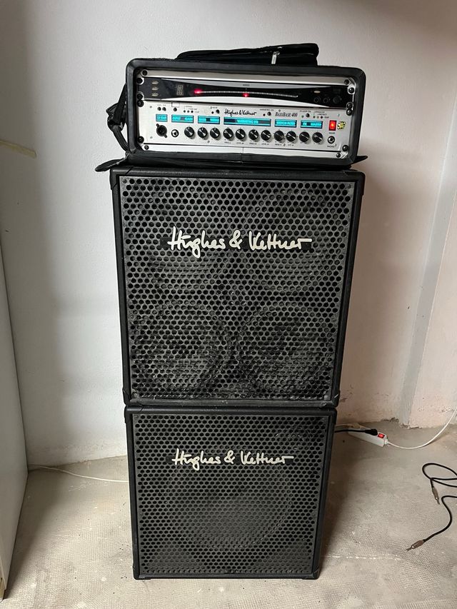 Amplificador bajo 400 watios cabezal + pantallas