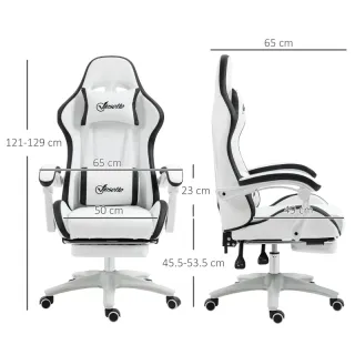 Sedia da Gaming con Altezza Regolabile e Schienale