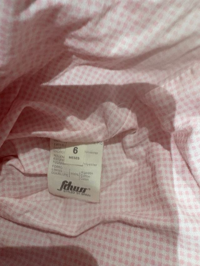 Chaquetón bebé niña rosa - 6 meses