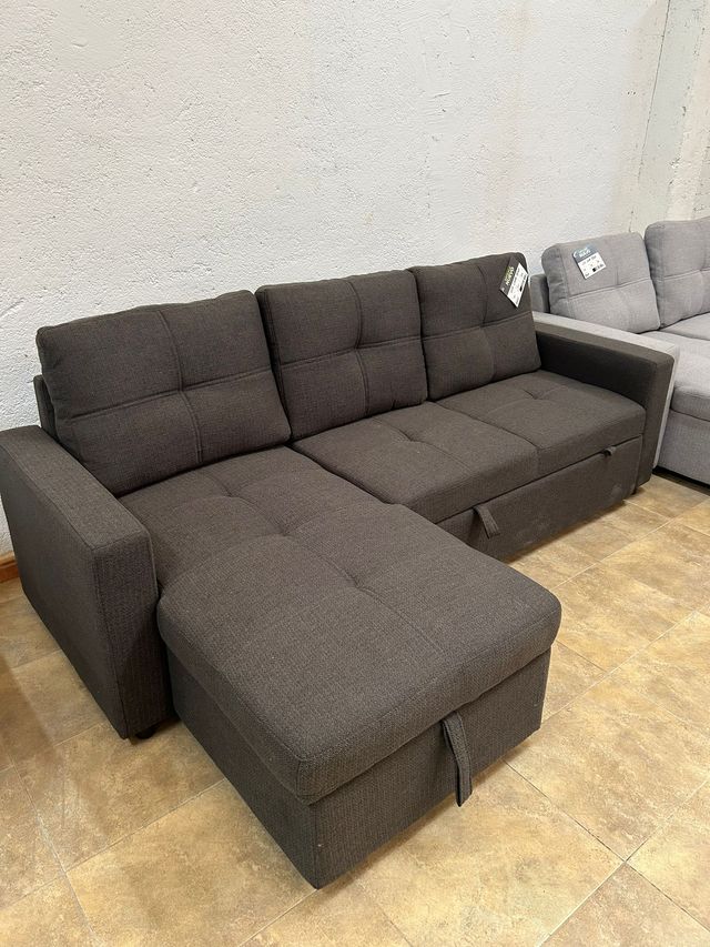SOFA CHAISELONGUE CAMA TELA ANTIMANCHAS 215cm