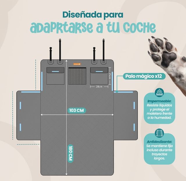 Funda maletero perro - Kit 3 en 1