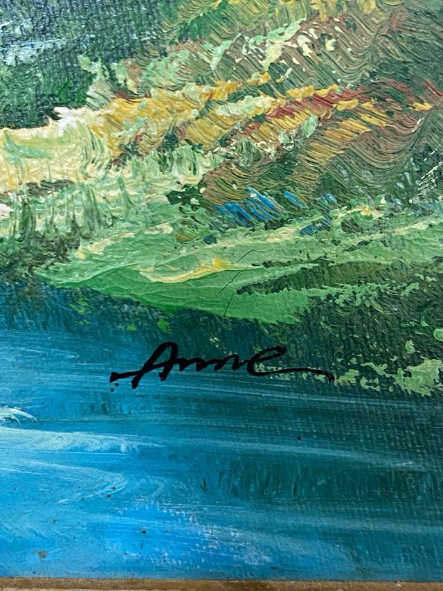 CUADRO AL ÓLEO SOBRE LIENZO PAISAJE FIRMADO