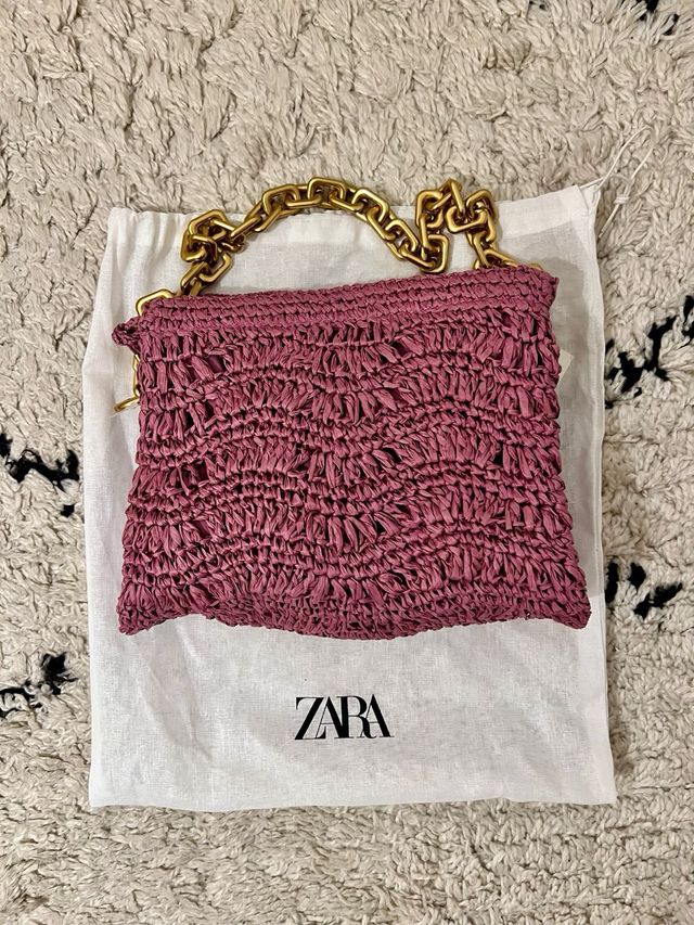 Bolso Zara cadena rosa