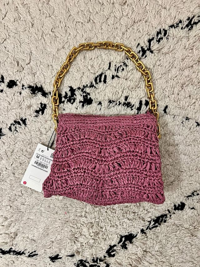 Bolso Zara cadena rosa