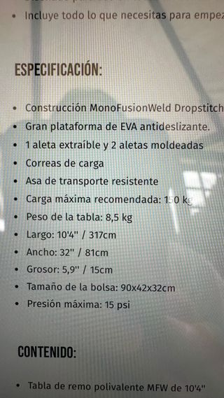 tabla Samphire Paddle Surf , nueva.
1 única salida