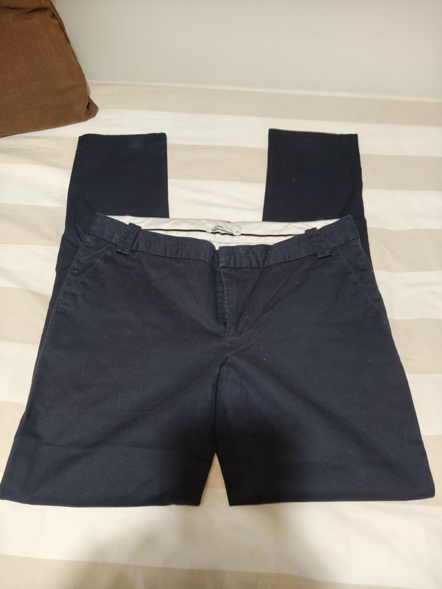 Pantalones rectos azul marino Leftied