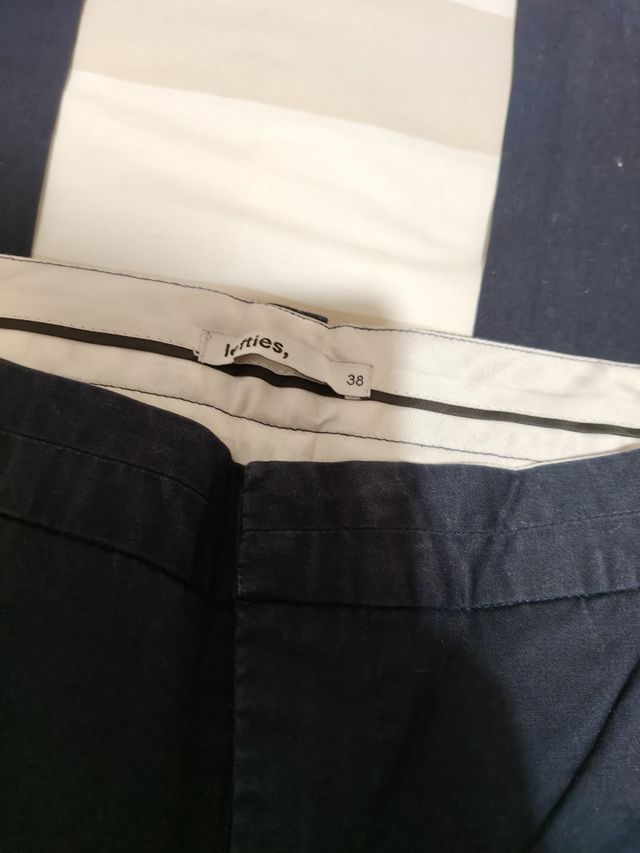 Pantalones rectos azul marino Leftied