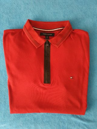 Polo Tommy Hilfiger rojo granate