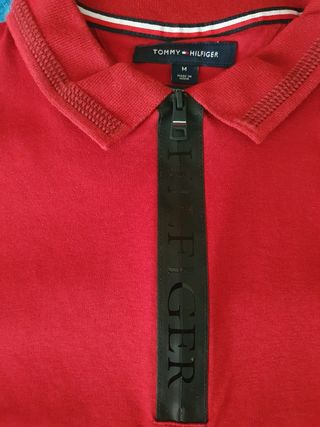 Polo Tommy Hilfiger rojo granate