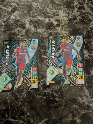 2 Cromos Panini Momentum FC Barcelona