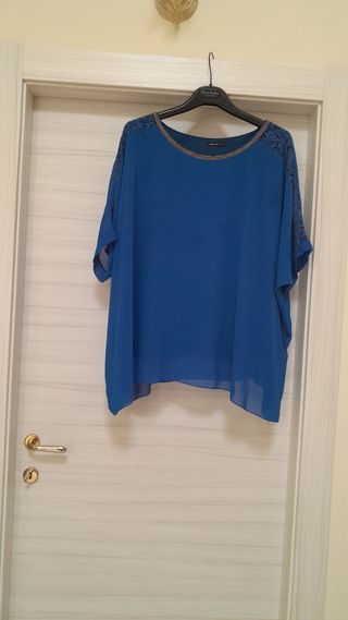 Blusa elegante blu