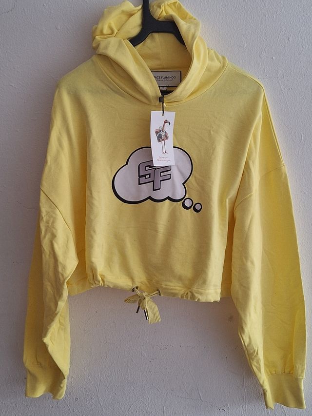 Sudadera amarilla Space Flamingo