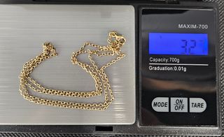 Cadena de Oro 18K, Cartier Bilbaína, 3,27gr, 50cm