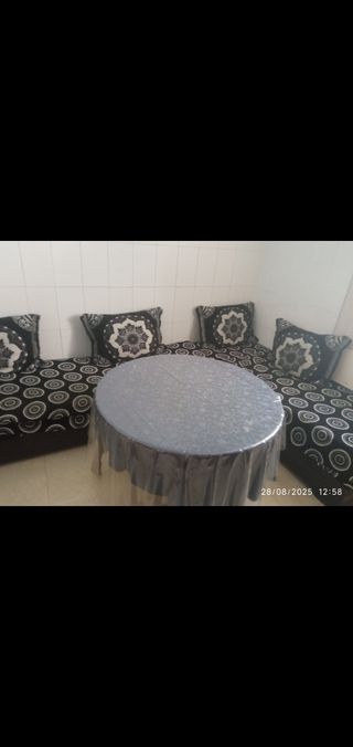 Sofá 2 plazas - Negro y blanco