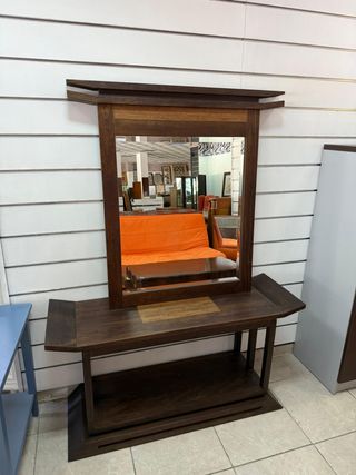 Espejo tocador madera marrón