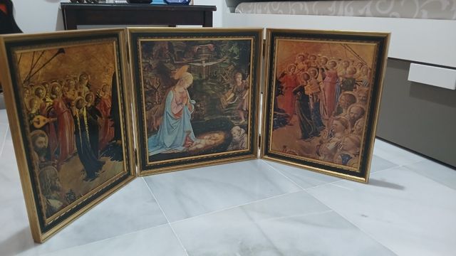 Tríptico religioso - Cuadro antiguo