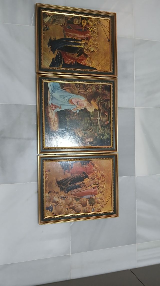 Tríptico religioso - Cuadro antiguo