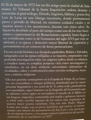  Novela histórica sobre Fray Luis de León