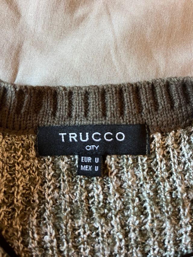 Jersey punto - Verde oliva y blanco