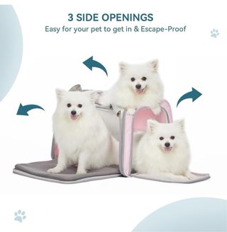 Transportín Mascotas Plegable Petsfit Rosa talla L