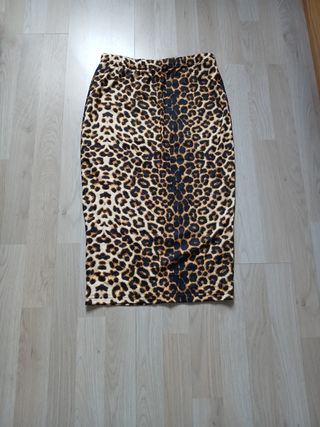 Falda Leopardo S/M Elástica