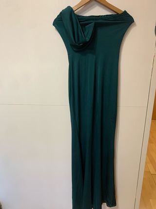 Vestido largo verde fiesta