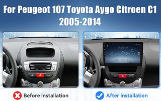 Radio Android 13 Peugeot 107/Aygo/C1