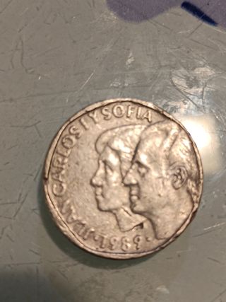 Moneda 500 pesetas España Carlos y Sofía