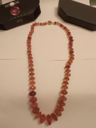 Collana Ambra Oro fondo di magazzino 