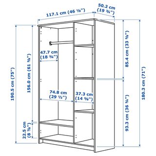 Armario 3 puertas Ikea Brimnes blanco