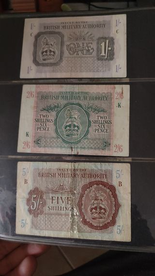 banconote occupazione Inglese Germania Istria Fium