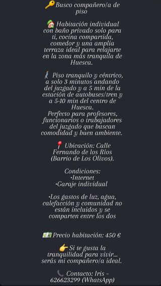 Habitación Huesca- céntrica y tranquila
