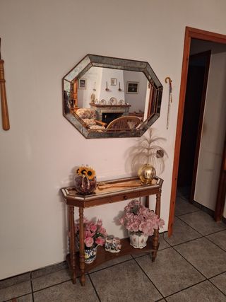 Recibidor vintage con espejo