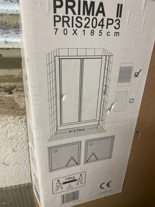 Mampara ducha 70x180 cm -Cristal
