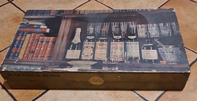 Lotto due  scatole vintage Cinzano Martini e Rossi