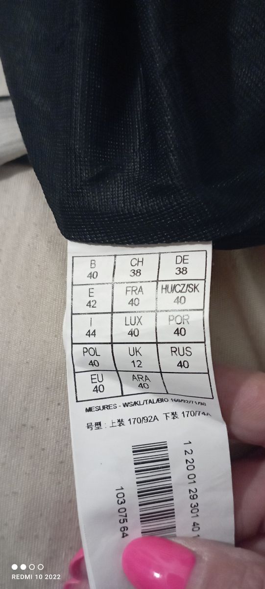 Vestito a pois beige e nero