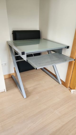 Mesa escritorio cristal moderna