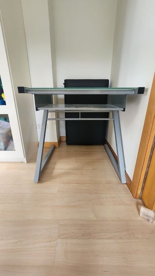 Mesa escritorio cristal moderna